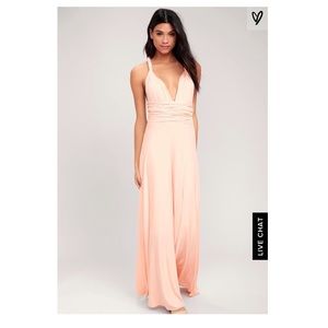 Blush multi way bridesmaid dress